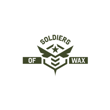 Logo featuring a star, wings, and the text "Soldiers of Wax" in military style.